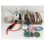 Childrenï¿½s books, air pump, bird house