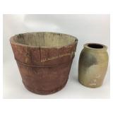 Primitive bucket.  Pottery from 1975