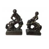 Bronze colored centaur bookends