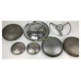 (6) Buick hubcaps, steering wheel, 2 wheel covers