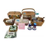 Longaberger Baskets with Liners and Salt and