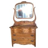 Dresser with vanity mirror