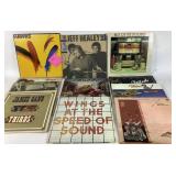 Vinyl records: Hawks, heart, bob dylan, Kansas,