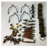 Oval drawer pulls, brass drawer pulls, wooden