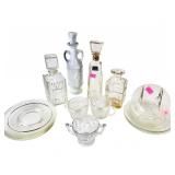 Four Roses Whiskey decanter,  Knobby Square Clear