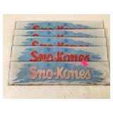 (5) Gold Medal Products Sno-Kones glass inserts,