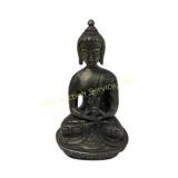 Silvered brass Buddha statue