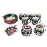 Gail Pittman mugs, bowls, sugar and creamer