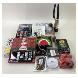 New novelty socks, fake teeth, waist trimmer,