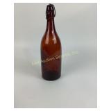 Huntington Brewing Co Indiana amber glass bottle