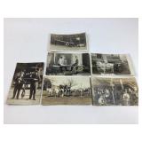 Antique RPPC postcards cow farm, factory workers,
