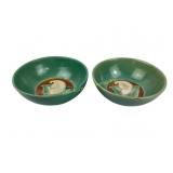 (2) San Jose Mission Pottery Calla Lily Bowls