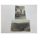 (2) antique Iowa RP postcards tressel in Boone &