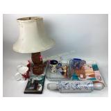 Owl Lamp, Anchor Hocking baking dish,