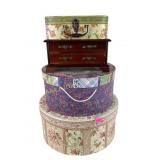 Dark walnut jewelry box *NIB*, butterfly nesting