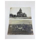 (2) RP postcards Iowa & Missouri German Lutheran