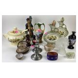 California pottery Daisy flower lidded soup