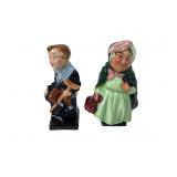 (2) Royal Doulton bone china figurines, Tiny Tim