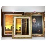 Large sailboat painting on canvas - approx 27.5x