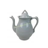 Victorian English white ironstone teapot Meakin -
