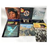 Vinyl records: ELO, Michael Jackson, Chicago,