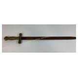US Model 1830 foot artillery sword. No scabbard,