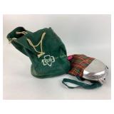 Girl Scout bag, plaid bag with folding camping