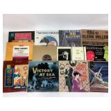 Vinyl records: Victory at Sea, Mozart, Antonio