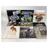 Vinyl records: Simon and Garfunkel, Eagles, Big