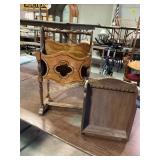 Wood Magazine Rack and Wood Key Holder