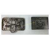 Coors Banquet belt buckle, 1976 Olympic Games