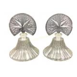 glass perfume bottles w/stoppers