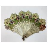 Victorian die cut chromolithograph paper fan