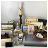 Framed watercolor wall art.  Lamps (no shades).