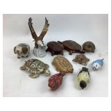 Turtle and Bird figurines,