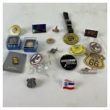 Railroad and Route 66 Memorabilia Pins and Coins