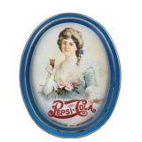 Pepsi-Cola Advertising Oval Tin Serving Tray