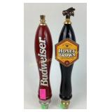 Budweiser and Honey Brown Beer Tap Handles
