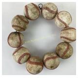 Used Rawhide Leather Baseballs with Red Stitching