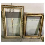 Ornate frame with velvet mat, 36x24 interior,