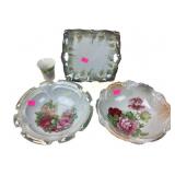 German porcelain dessert tray, Hand