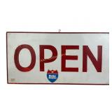 Double-Sided Open Closed Monitor America Sign