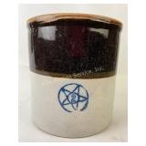 Two Gallon Stoneware Crock with Salt Glaze Finish