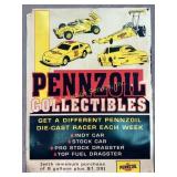 Penzoil advertising plastic sign: 38in. In