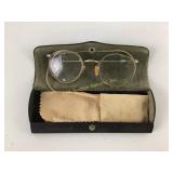 Wire-Rimmed Eyeglasses With Case