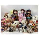 Precious moments dolls, (2) HOMCO Pixie elves,