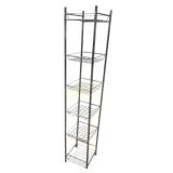 Metal Shelving Unit with 6 Basket Shelves 12 in.
