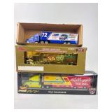 (3) NASCAR Diecast Team Transporter Trucks