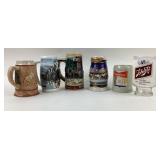 Beer Stein and Mug Assortment Featuring Schlitz an