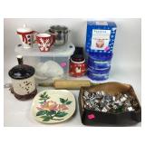 Lg snowman candle warmer NEW, snowman cookie jar,